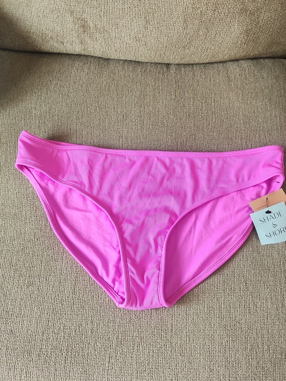 Shade & Shore Low Rise Bikini Bottom in Pink Size XL NWT
